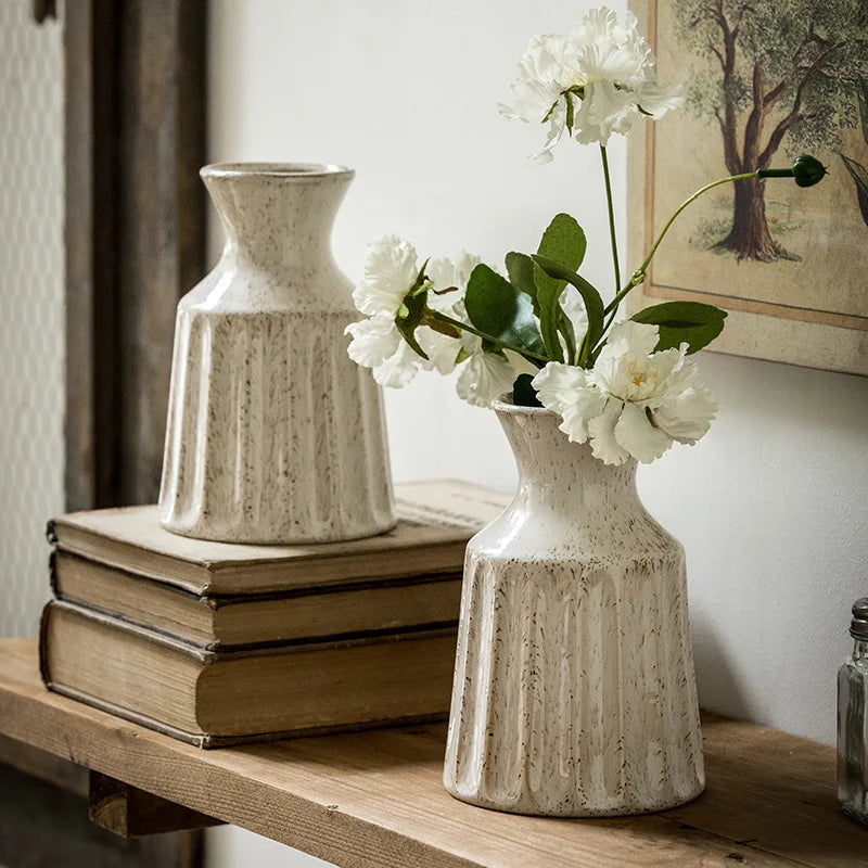 Carved Ceramic Vases