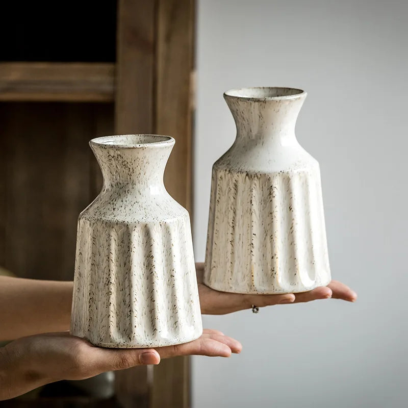 Carved Ceramic Vases