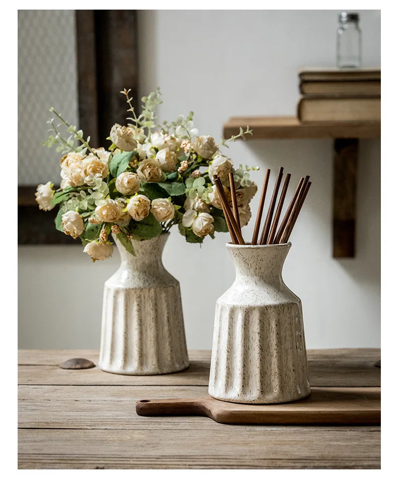 Carved Ceramic Vases